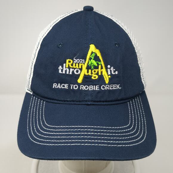 2021 Race To Robie Creek Strapback Trucker Hat Blue One Size District - Picture 2 of 10